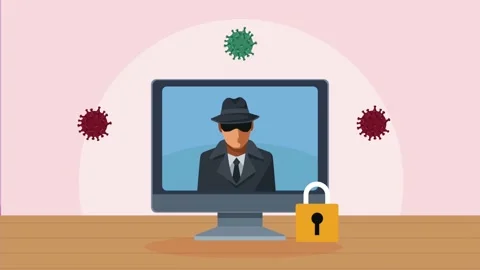 desktop cyber security tech animation | Stock Video | Pond5