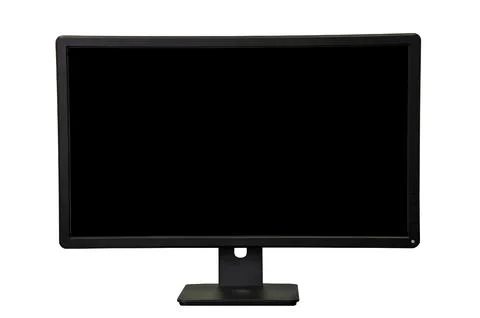 The desktop display isolated on white background Stock Photos