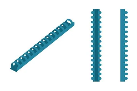 Desktop Document Binding Comb Stock Illustration