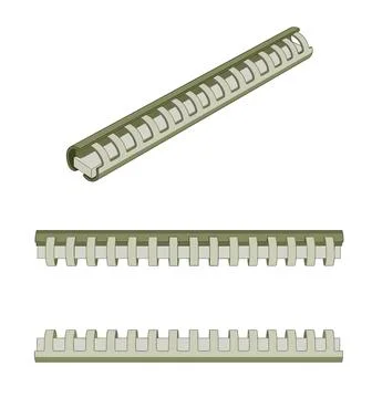 Desktop Document Binding Comb Stock Illustration
