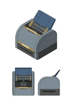 Desktop Document Feeder Stock Illustration