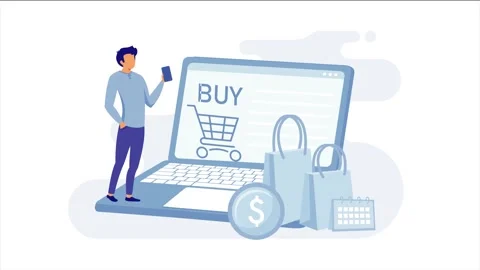 Desktop E-Commerce Storefront and Online Retail Order Checkout 库存影片 339343133