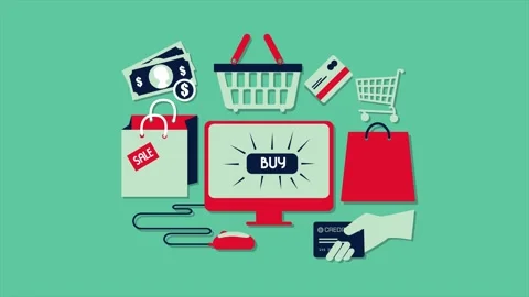 Desktop E-Commerce Storefront and Online Retail Order Payment 스톡 동영상 339344013