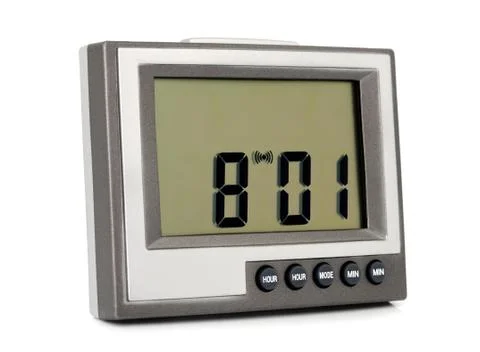 Desktop electronic clock Stock Photos