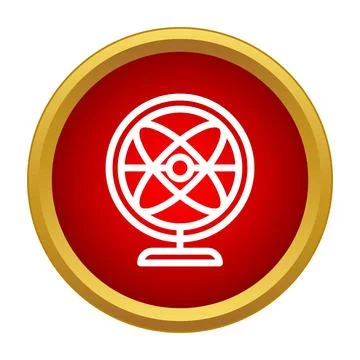 Desktop fan icon symbolizing cooling and ventilation 스톡 일러스트