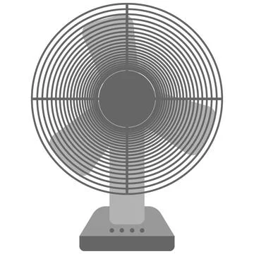 Desktop Fan in Motion Stock Illustration