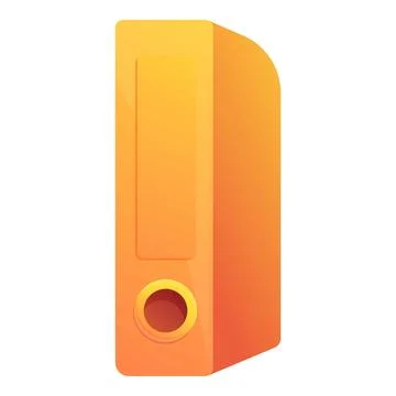 Desktop folder icon, cartoon style Stock Illustration