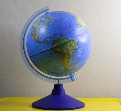 Desktop globe on a table. 库存照片