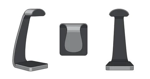 Desktop Headphone Stand 스톡 일러스트