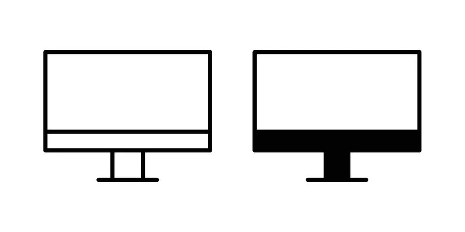 Desktop icon concept. best for web design Stock Illustration