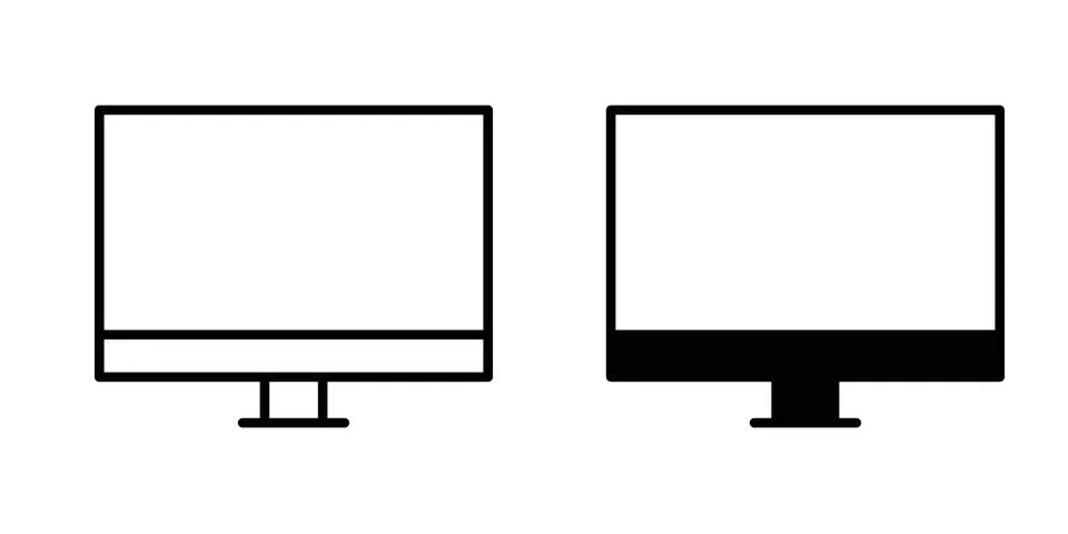 Desktop icon for design projects and web UI Stock Illustration