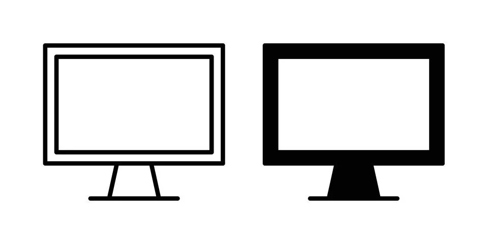 Desktop icon graphic element. web icon set Illustrazione stock
