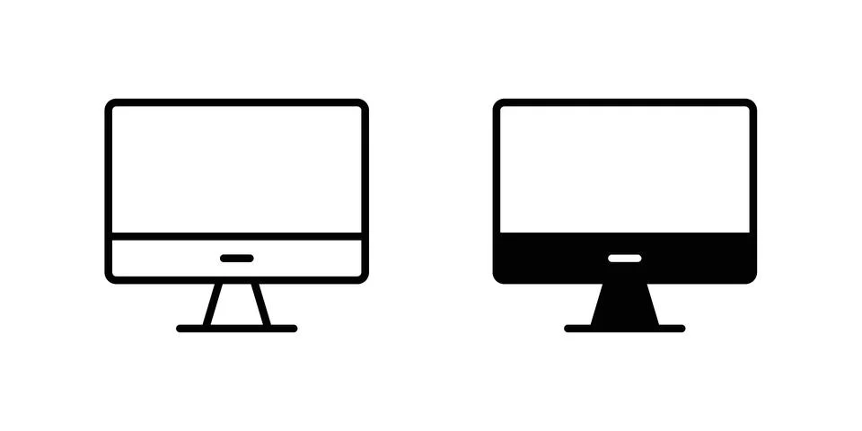 Desktop icon Illustration Eps10 for web or app Stock Illustration