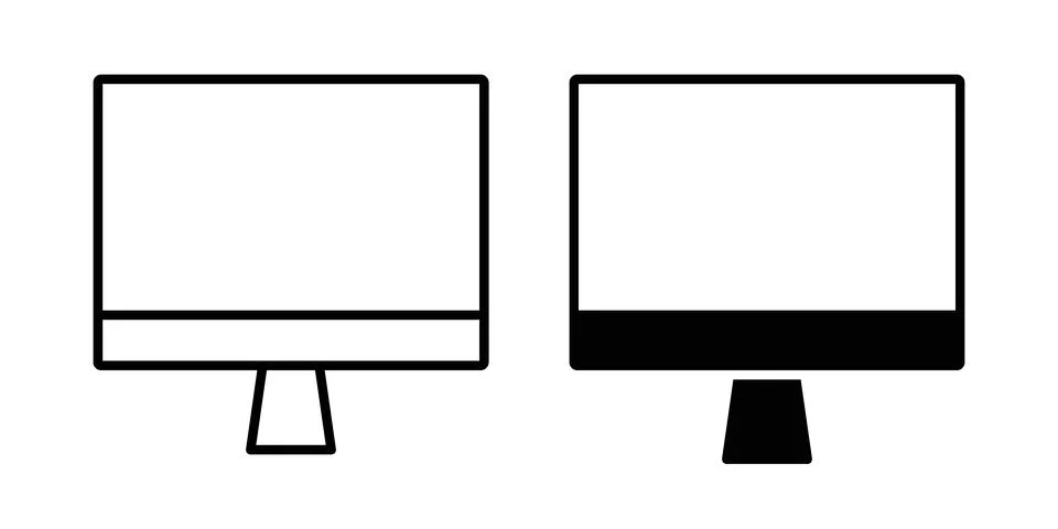 Desktop icon or illustration vector symbols Stock Illustration