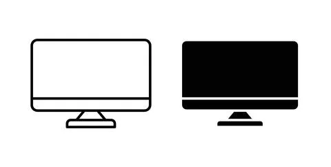 Desktop icon symbol. Flat Vector illustration Stock Illustration