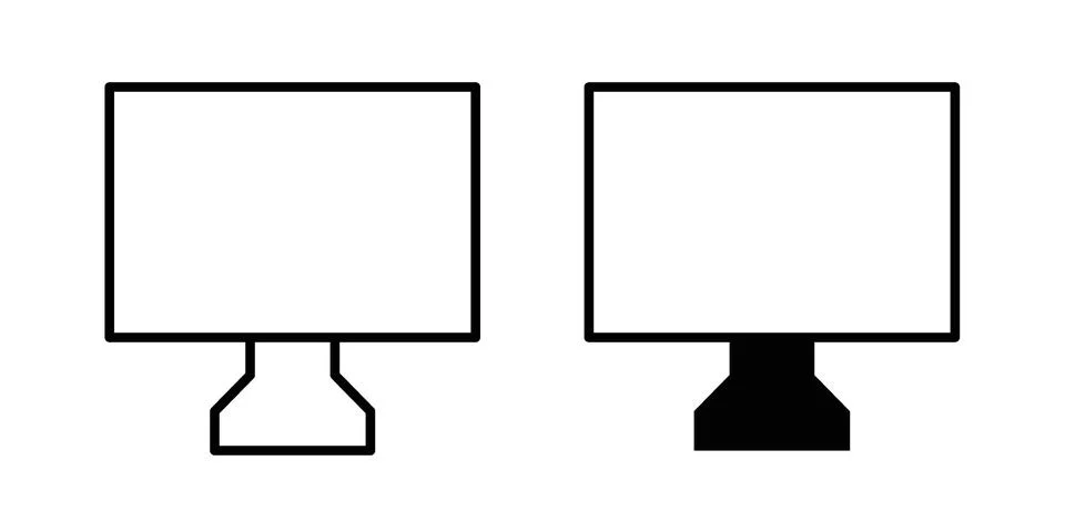 Desktop icon vector design illustrations Illustrazione stock