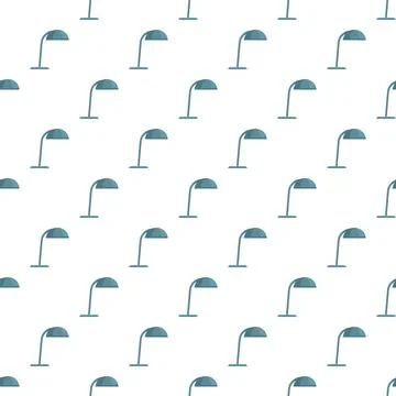 Desktop lamp blue flat design seamless pattern Stock Illustration