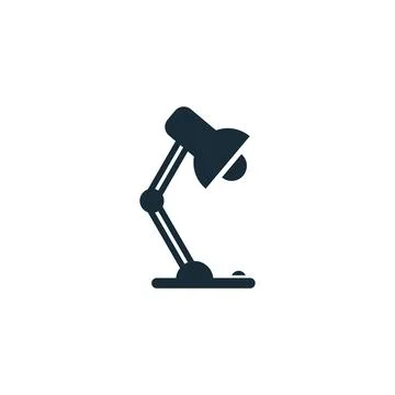 Desktop Lamp Icon Design Template Elements Stock Illustration