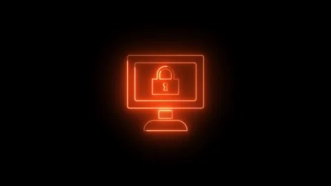 Desktop lock icon. security system technology. Stock Footage 277493226