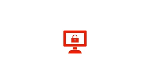 Desktop with lock shield. concept of computer security and safety. cyber se.. Stock Footage 277493209