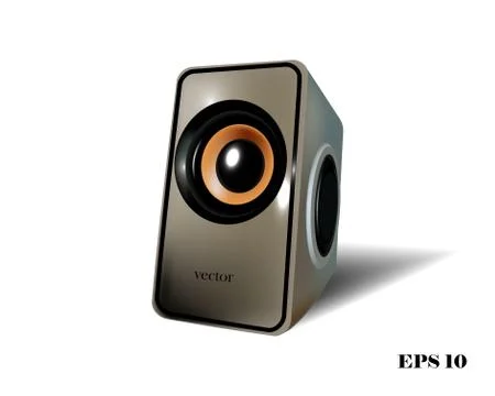 Desktop loudspeaker eps 10 Stock Illustration
