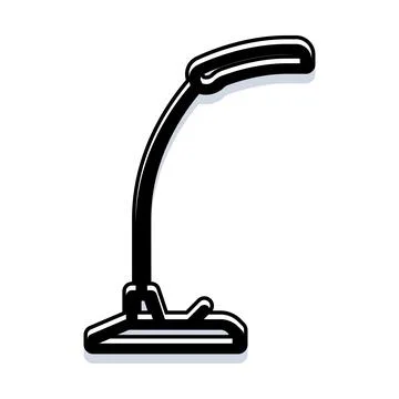 Desktop microphone for podcasting and streaming Stock Illustration