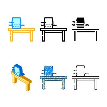 Desktop multipack air purifier color icon vector Stock Illustration