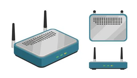Desktop Network Router Stock Illustration