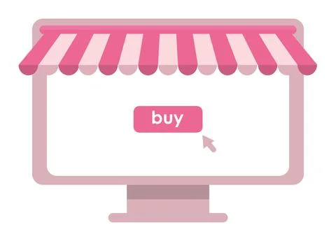 Desktop with parasol イラスト素材