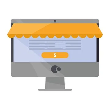 Desktop with parasol Illustrazione stock