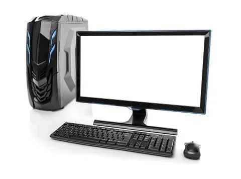 Desktop PC computer isolated. Foto stock