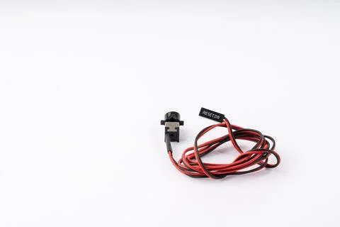 Desktop PC Reset Button Cable and Switch for Motherboard Stock Photos