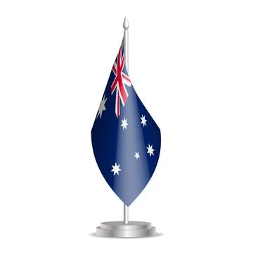 Desktop presentation flag of Australia Stock Illustration
