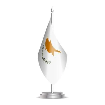 Desktop presentation flag of Cyprus Stock Illustration