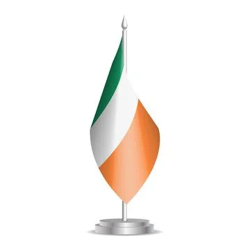 Desktop presentation flag of Ireland Stock-Illustration