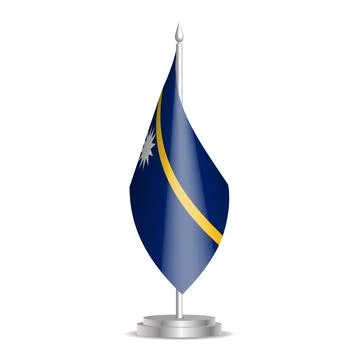 Desktop presentation flag of Nauru Illustrazione stock
