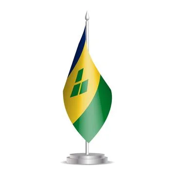 Desktop presentation flag of Saint Vincent and the Grenadines Stock Illustration