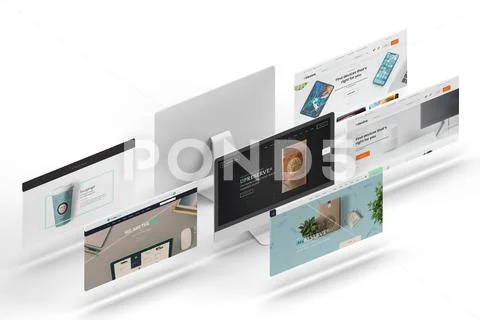 Desktop Screen Mockup 02 PSD-Vorlage