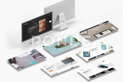 Desktop Screen Mockup 03 PSD Template