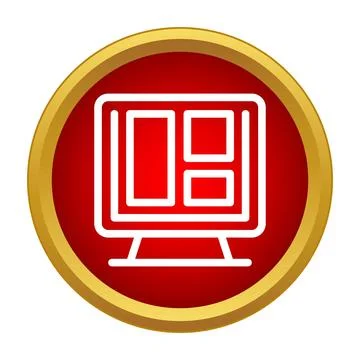 Desktop screen showing web design layout icon Stockillustratie
