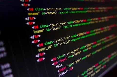 Desktop source code and Wallpaper by Computer language with coding and prog.. 스톡 사진