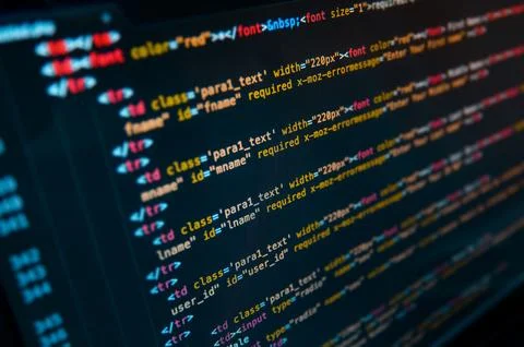 Desktop source code and Wallpaper by Computer language with coding and prog.. 库存照片