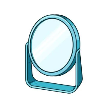 Desktop standing mirror offering reflection for self observation Stock Illustration