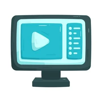 Desktop streaming Stock Illustration