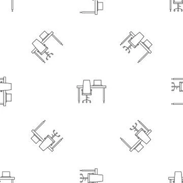 Desktop table computer pattern seamless vector イラスト素材