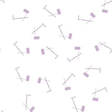 Desktop table lamp glyph vector seamless pattern 스톡 일러스트
