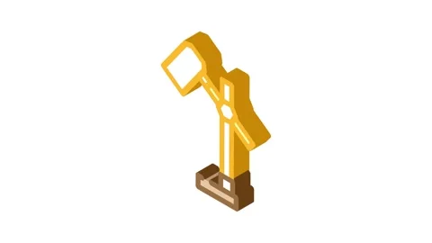 Desktop table lamp isometric icon animation Stock Footage 327295378