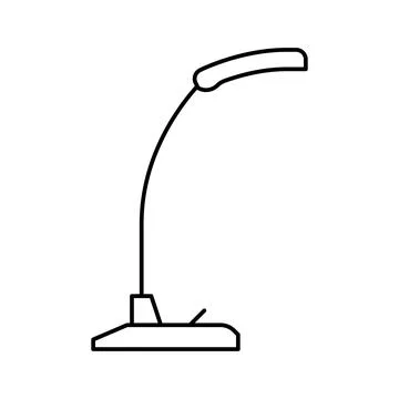 Desktop table lamp line icon vector illustration Illustrazione stock