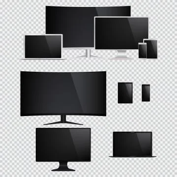 Desktop, tablet pc, tv, mobile phone, laptop Stock-Illustration