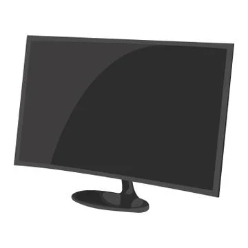 Desktop vector icon on a white background. Computer display illustration Illustrazione stock